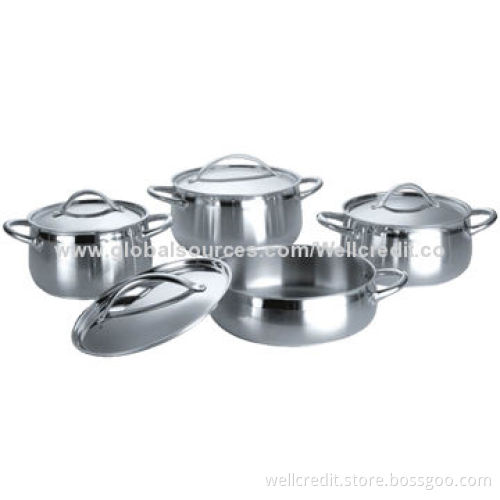8PCS S/S Cookware set with sauce pot and pan